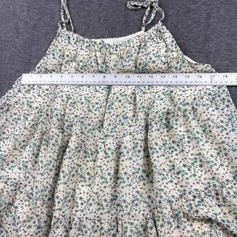 Perfectly Priscilla 2X Floral Print Dress Tiered Ruffle‎ Sleeveless Babydoll - Picture 9 of 9